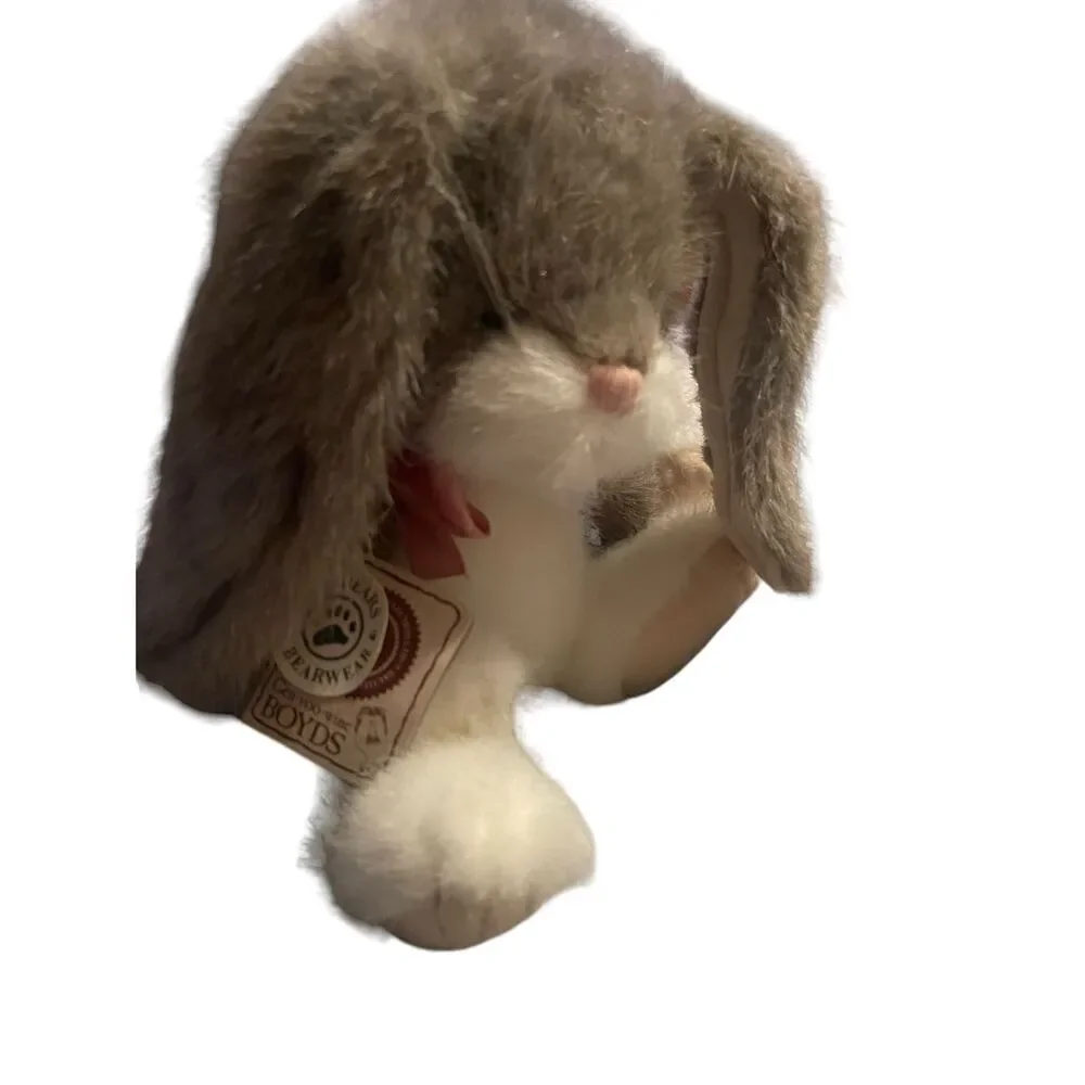 New Boyds Bears Gray Brown Bunny Rabbit Plush Toy Soft Stuffed Animal Small
